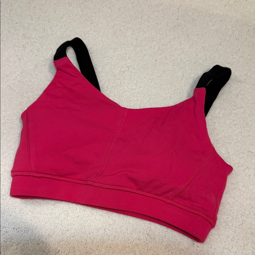 Champion Pink Sports Bra with Black Straps